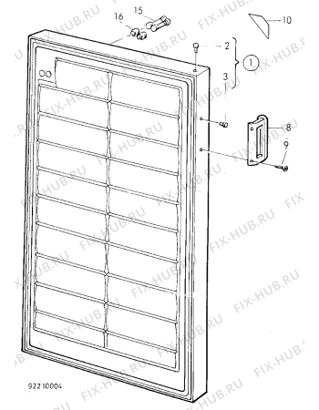 Взрыв-схема холодильника Electrolux CM350F - Схема узла Door 003